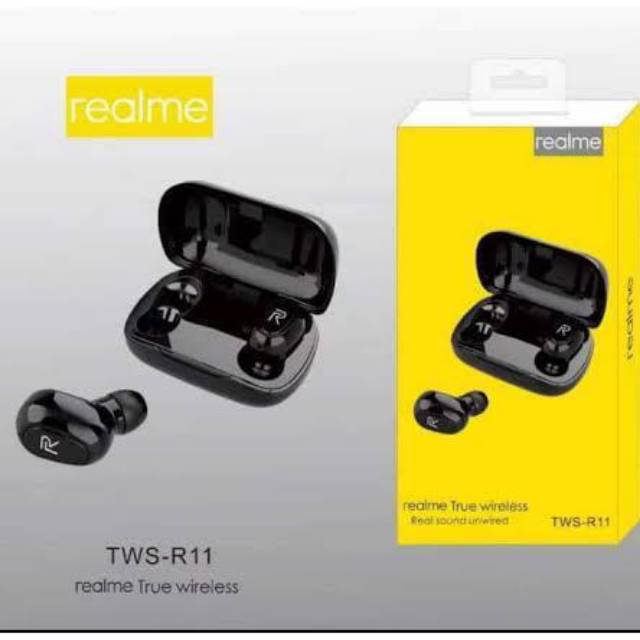 Handsfree Headset earphone Realme Bluetooth TWS R11 True Wireless Earbuds TWS R11