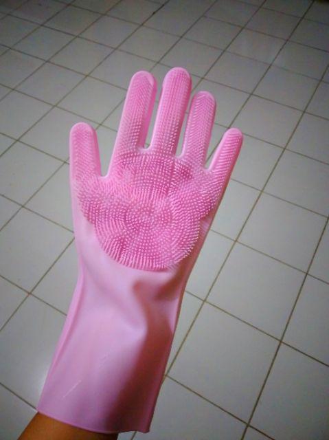 Silicone Dishwashing Gloves Magic Glove Sarung Tangan Cuci Piring