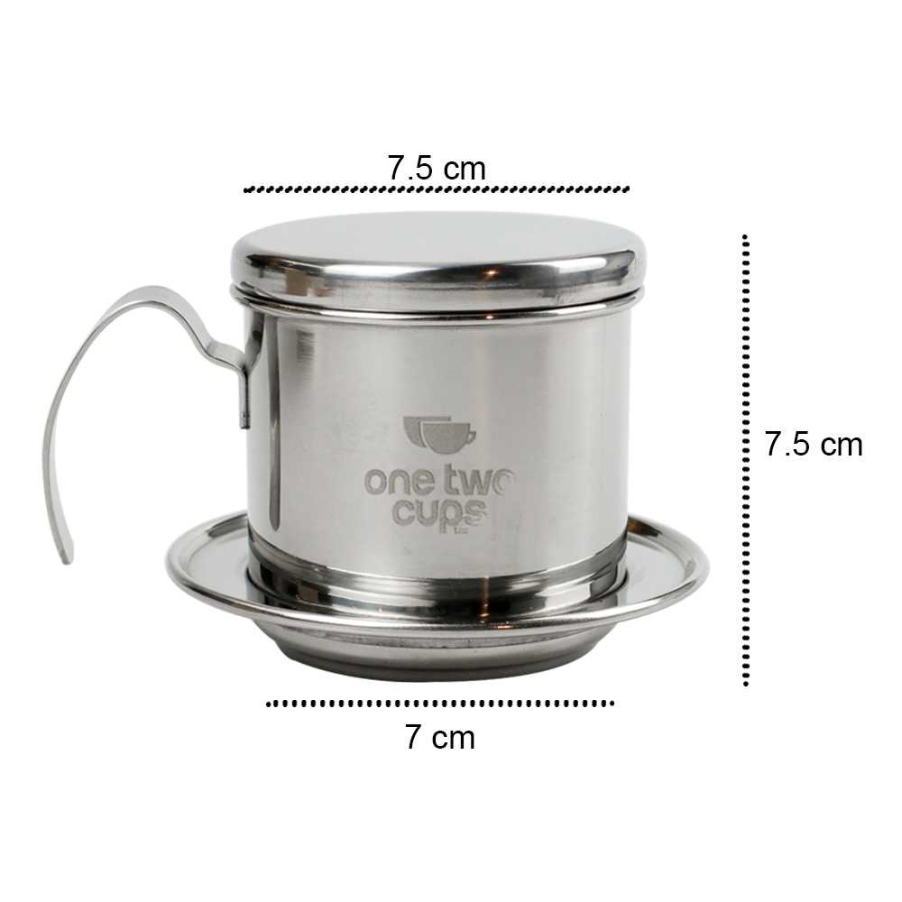 (100% BARANG ORI) One Two Cups Filter Saring Kopi Vietnamese Coffee Pot Stainless - LC2