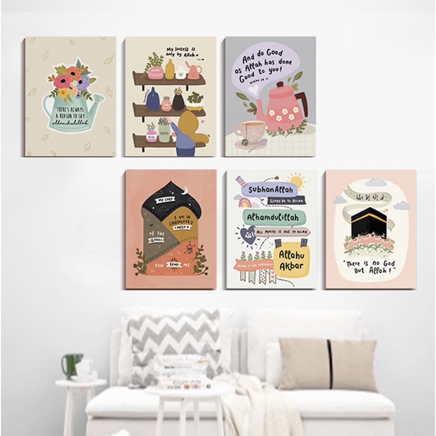 Hiasan Dinding Inspirasi Islami Dekorasi Kamar Pajangan Rumah Wall Decor Motivasi Islam