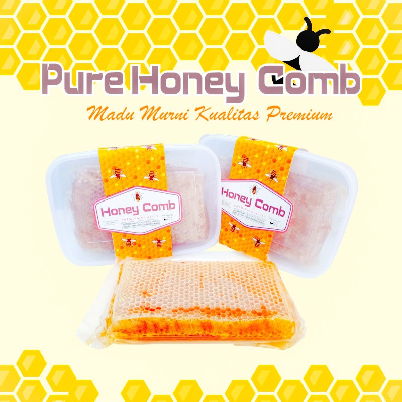 Madu sarang Honeycomb Raw Honey Mellifera 100% Asli Murni Original