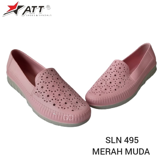 gof ATT SLN 495 SLP 04 SEPATU KARET SLIP ON WANITA Sepatu Cewek Anti Air Empuk Tidak Lecet Ringan