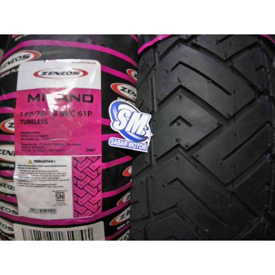 Ban Zeneos Milano 140 70 13 Ban Tubeless Belakang Yamaha NMAX