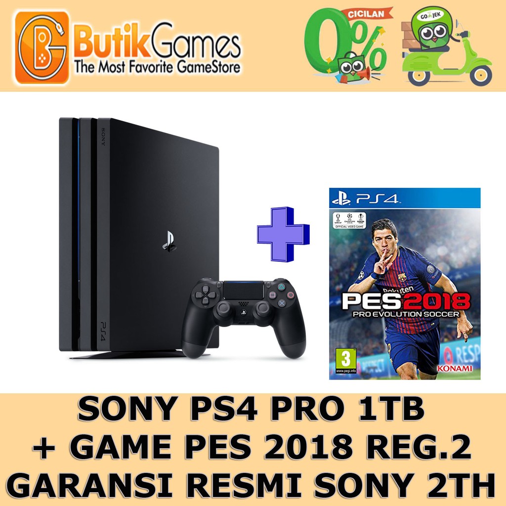 PS4 Pro 1TB   PES 2018 Garansi Resmi Sony Indonesia