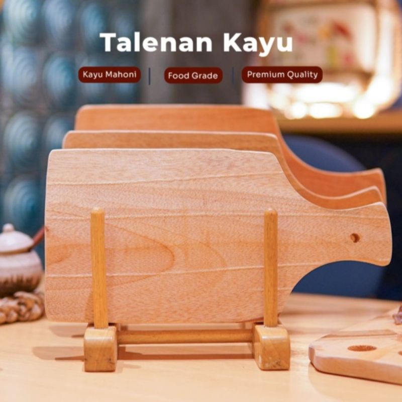 talenan kayu tempat Perajang buah sayur bumbu / tatakan alas kayu