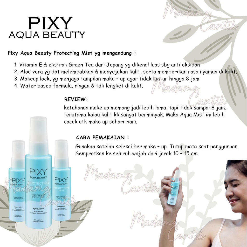 ✿ MADAME ✿ PIXY MAKE UP CLEANSER PRTOTECTING MIST SPRAY - PEMBERSIH WAJAH PIXY