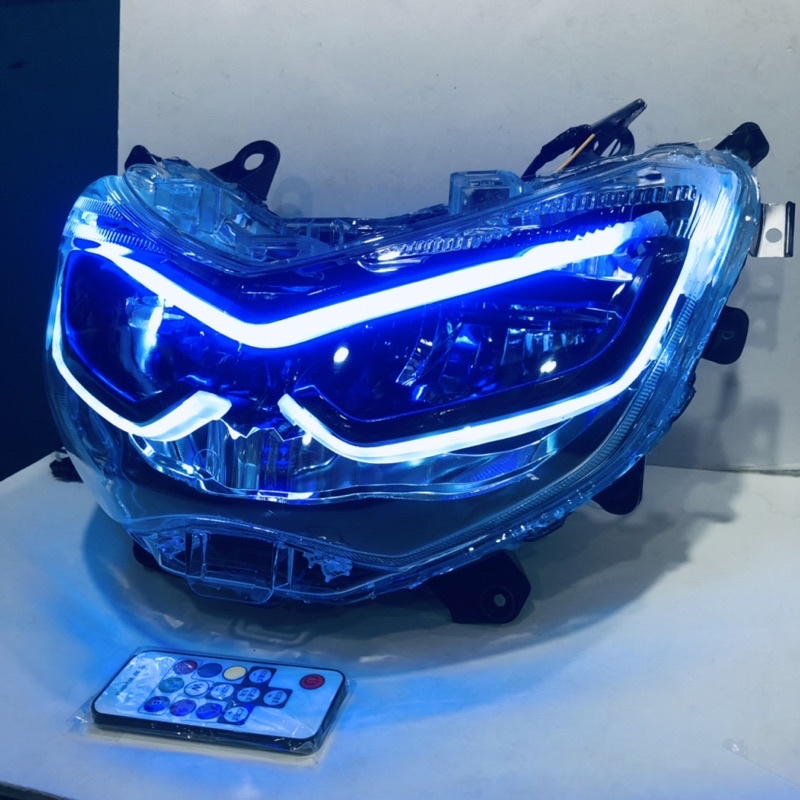 HEADLAMP REFLEKTOR NMAX OLD CUSTOM NMAX NEW ALIS RGB RUNNING REMOTE