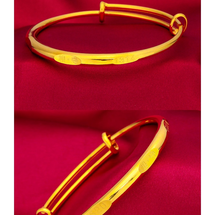 Perhiasan Gelang 24K Bangkok 520 Model Dorong Tarik Untuk Wanita Forever