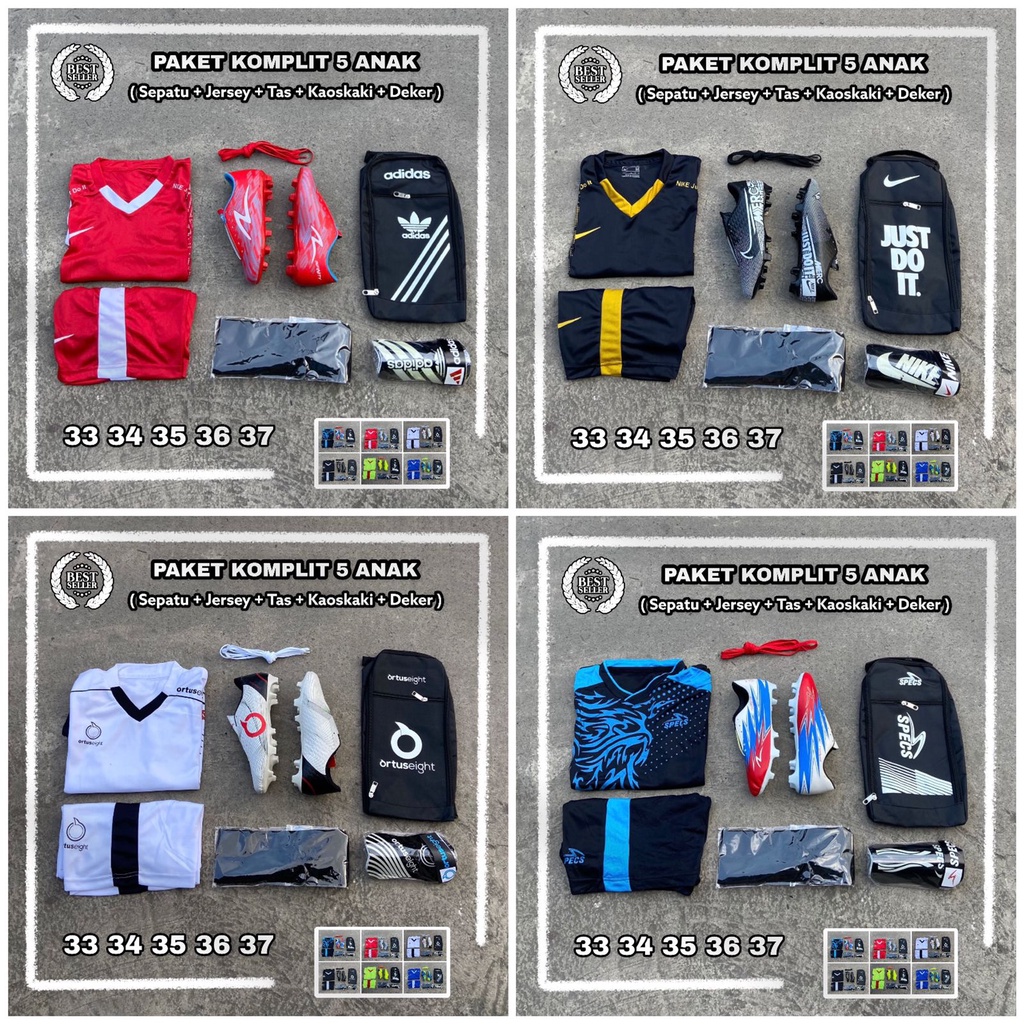 Jual Paket Lengkap Sepatu Bola Untuk Anak SD SMP | Shopee Indonesia