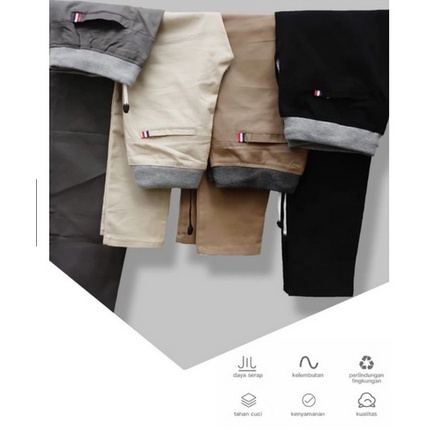 Celana Kolor rip panjang Pria/Celana chino Bahan American Drill