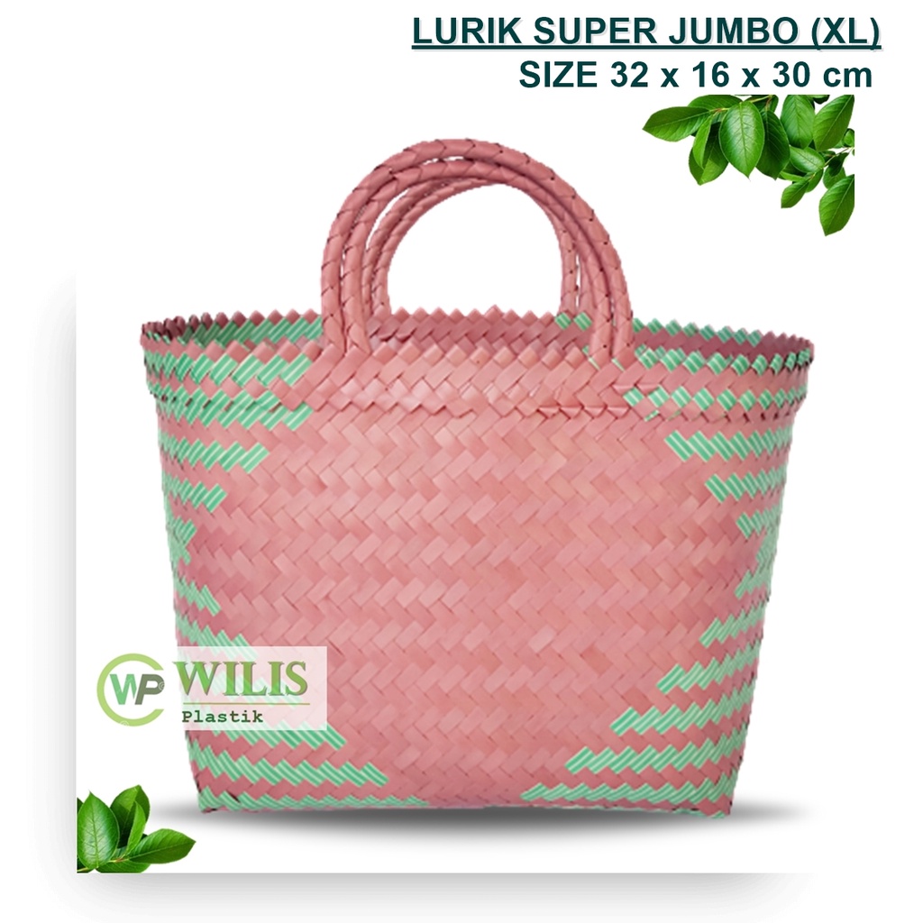 Tas Anyam Plastik Lurik Super Jumbo Untuk Parcel Hampers / Tas Anyaman Plastik Belanja Pasar