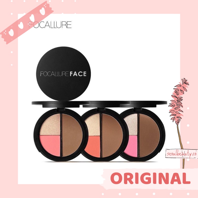 Focallure Trio Blush Highlighter Contour