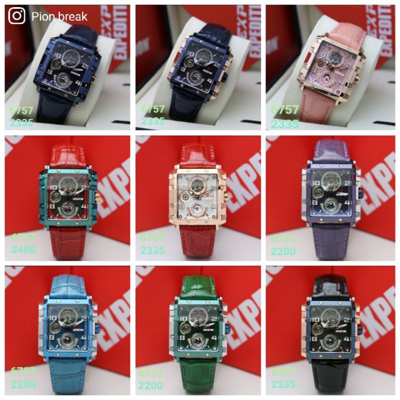 Jamtangan Wanita Kulit XP6757 / Expedition 6757 Ladies originall