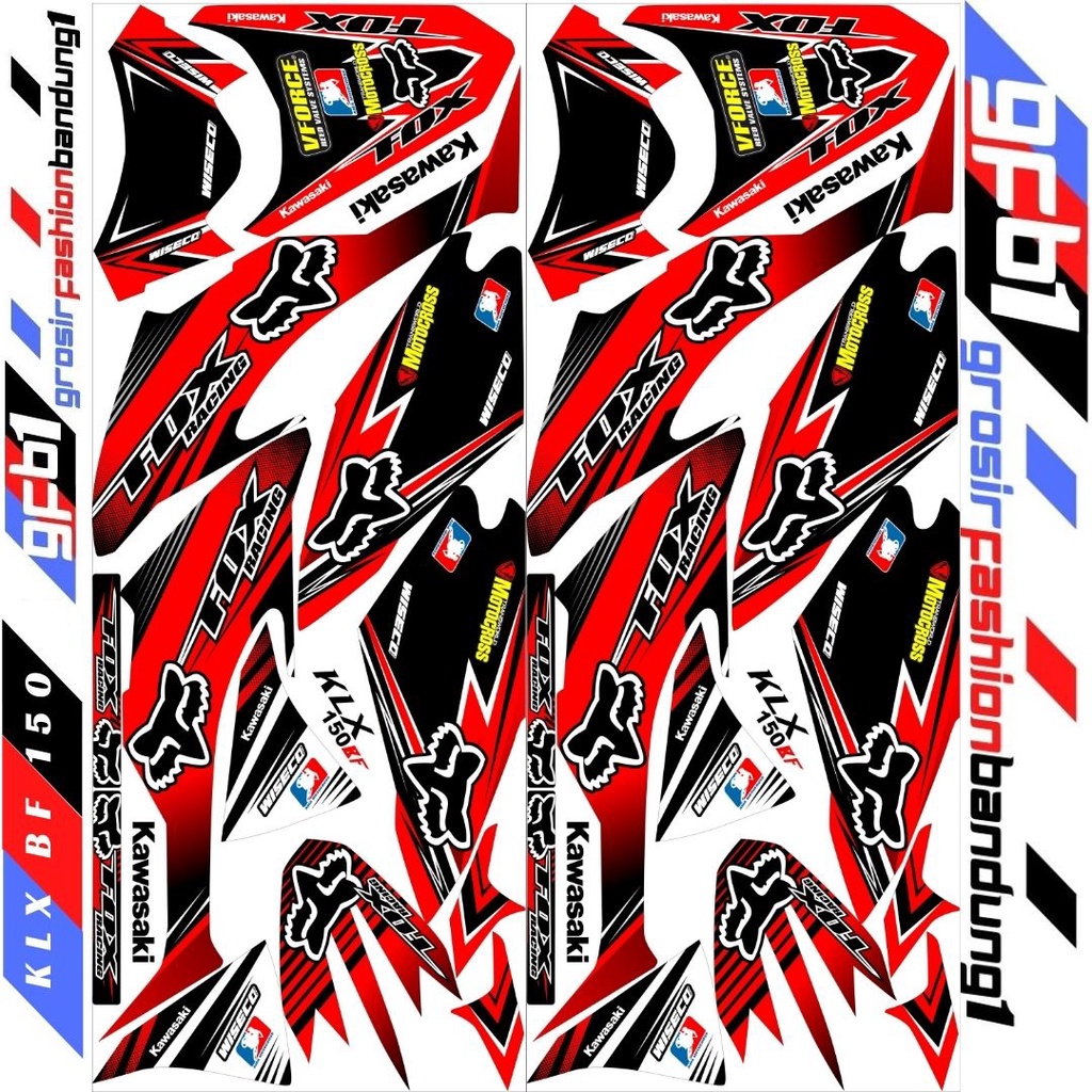 Decal Motorcross Trail Adventure KLX BF 150 Vriasi Fox