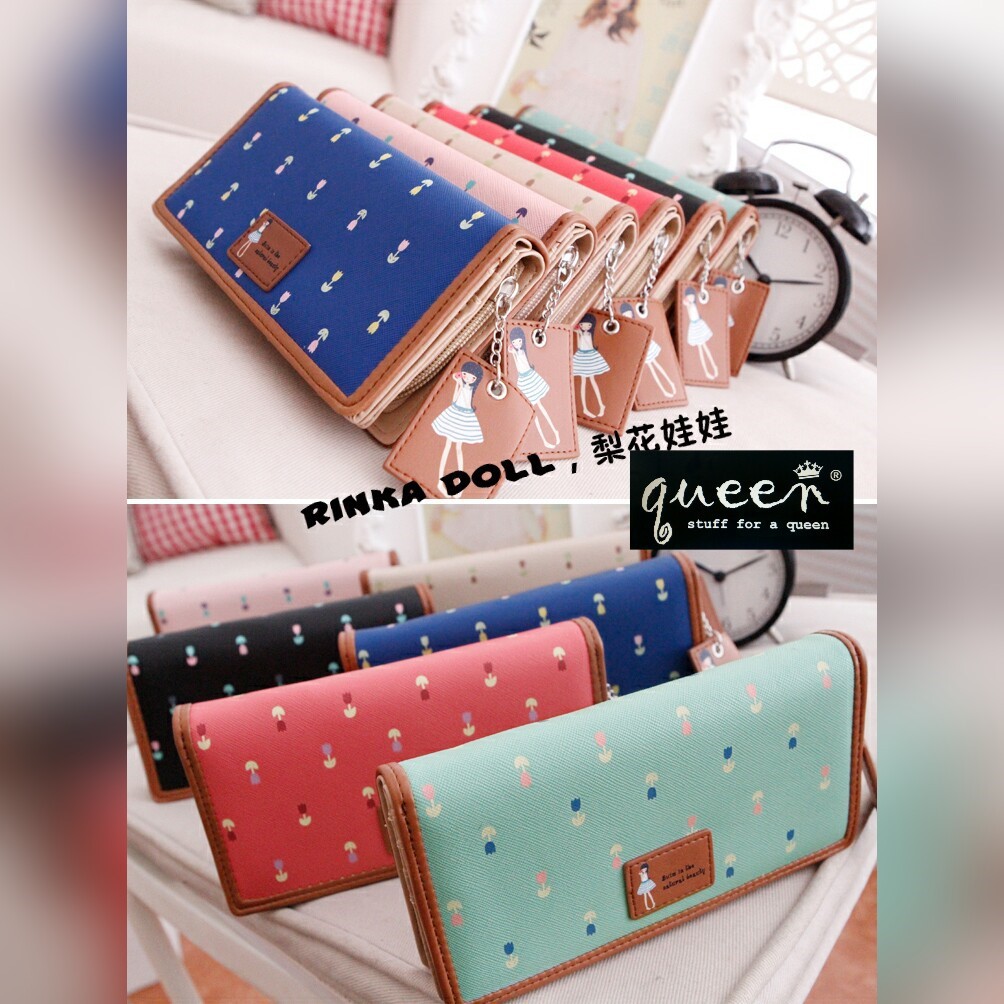 Dompet Wanita / Dompet Panjang / Dompet Lucu motif tulip