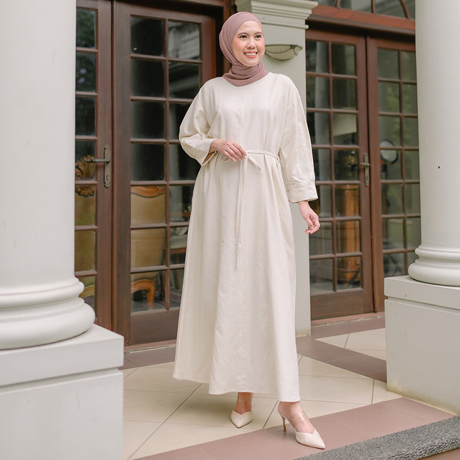 Defect HijabChic x Thatal Siena Beige Dress