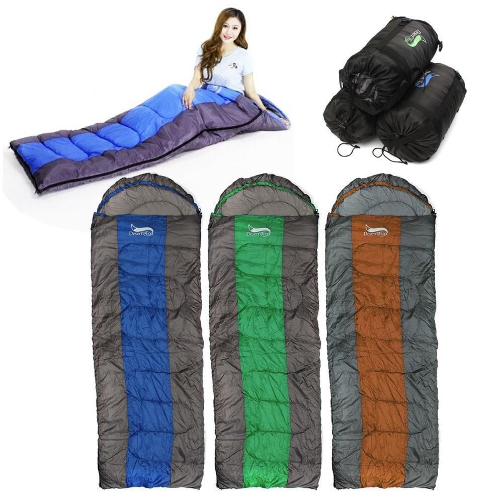 DESERT FOX Outdoor Waterproof Sleeping Bag - 220 x 75cm Standard - 1.4Kgs - Kantong Tidur Praktis