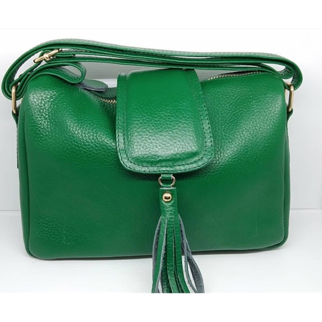 TAS KULIT GARUT TAS PAPIRUT WANITA ASLI ORIGINAL GARUT WARNA HIJAU TERMURAH