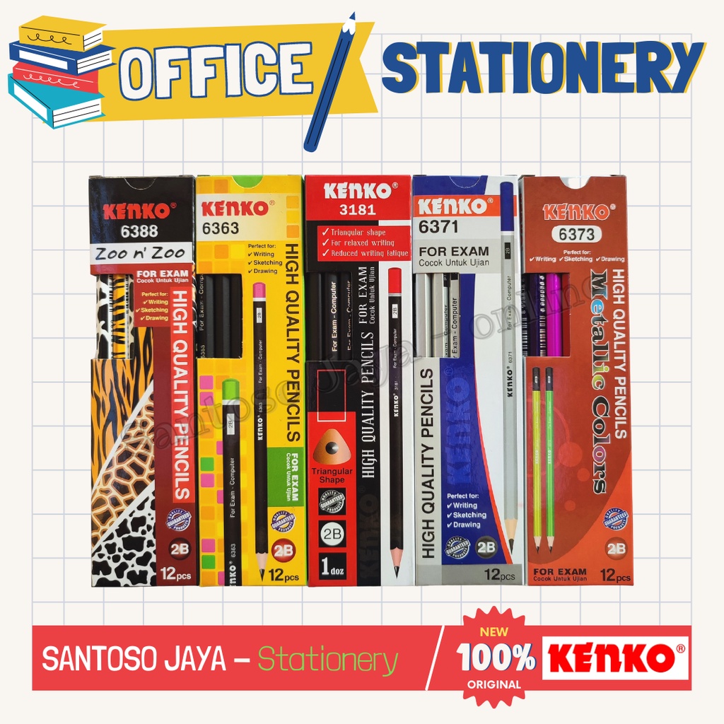 Pensil 2B KENKO - Pencil KENKO 2B - 1 Pak - 12 pcs