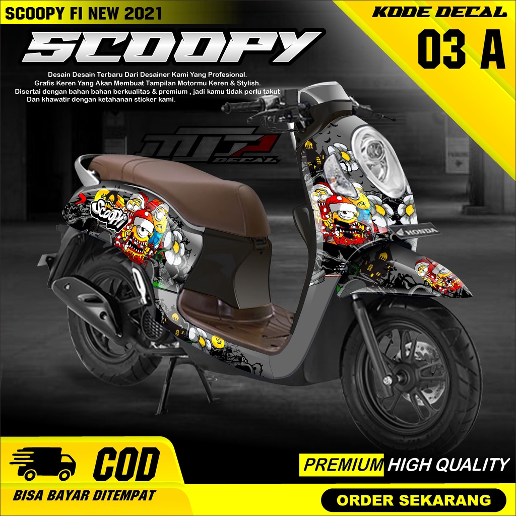 (PROMO MURAH) Decal Sticker All New Scoopy 2021 Dekal Stiker Striping Honda Scoopy Fullbody Desain M