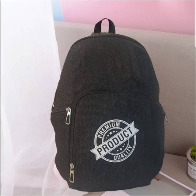 Durable backpack tas ransel Ransel Hitam Kanvas Pria Wanita Tas Punggung Sekolah Pelajar Perguruan Tinggi untuk Remaja Ransel Kasual Mochila Ransel Harian Travel