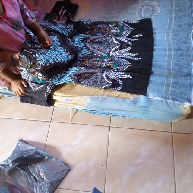 Ms Gamis Batik Sriwedari Maxi Super Jumbo Xxxl Ld 120 Bumil/busui Katun Sogan..