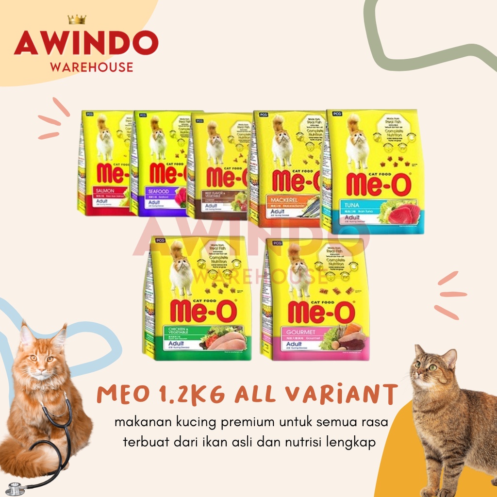 MEO 1.2KG ADULT FRESHPACK - Me-o Makanan Kucing Kering 1,2kg Cat Dry Food All Variant