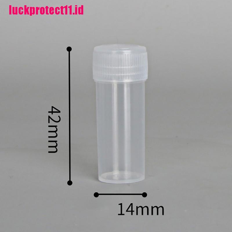 (LUCK11) 20pcs / Set Botol Plastik 5ml Untuk Obat Cair / Pil