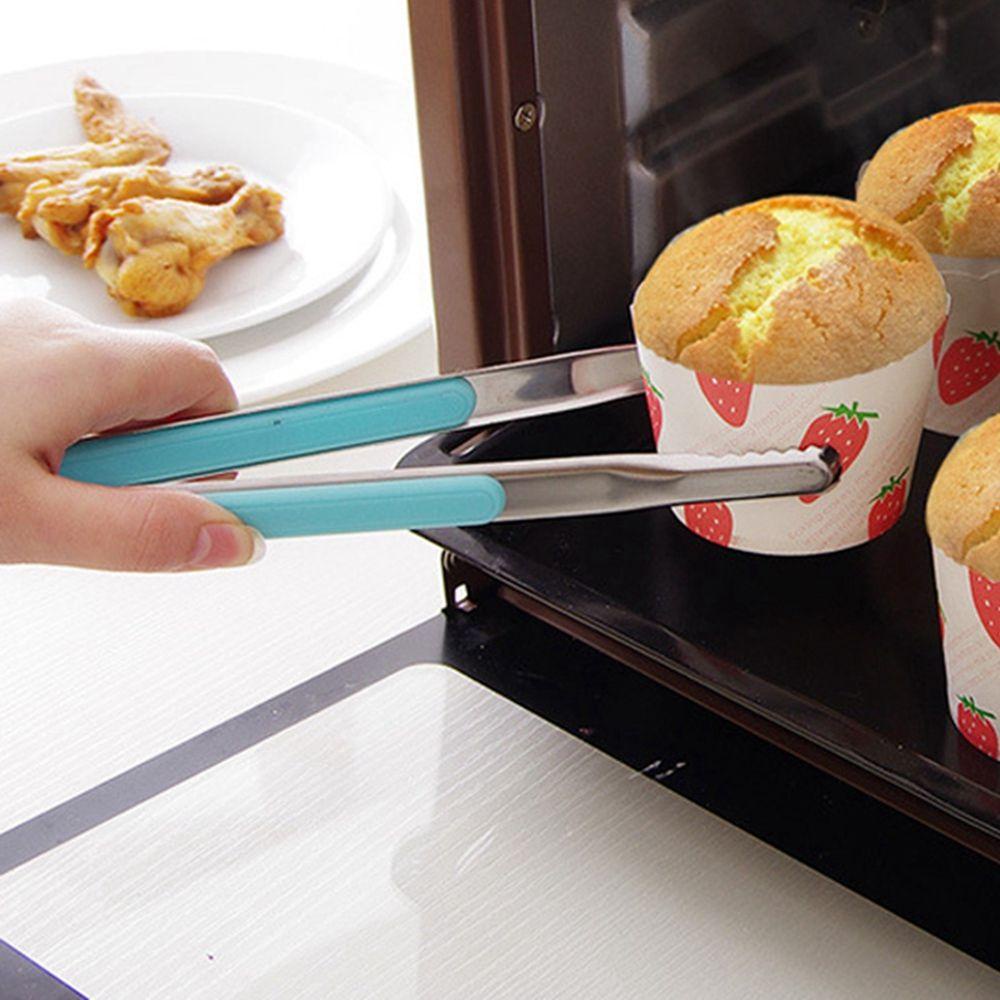 [Elegan] Penjepit BBQ Es Barbekyu Roti Bakar Salad Steel Stainless Handle Utensil Food Clip