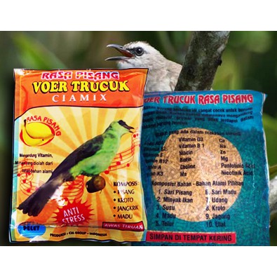 Voer Trucuk Ciamix Rasa Pisang Pakan Burung Trucukan dll