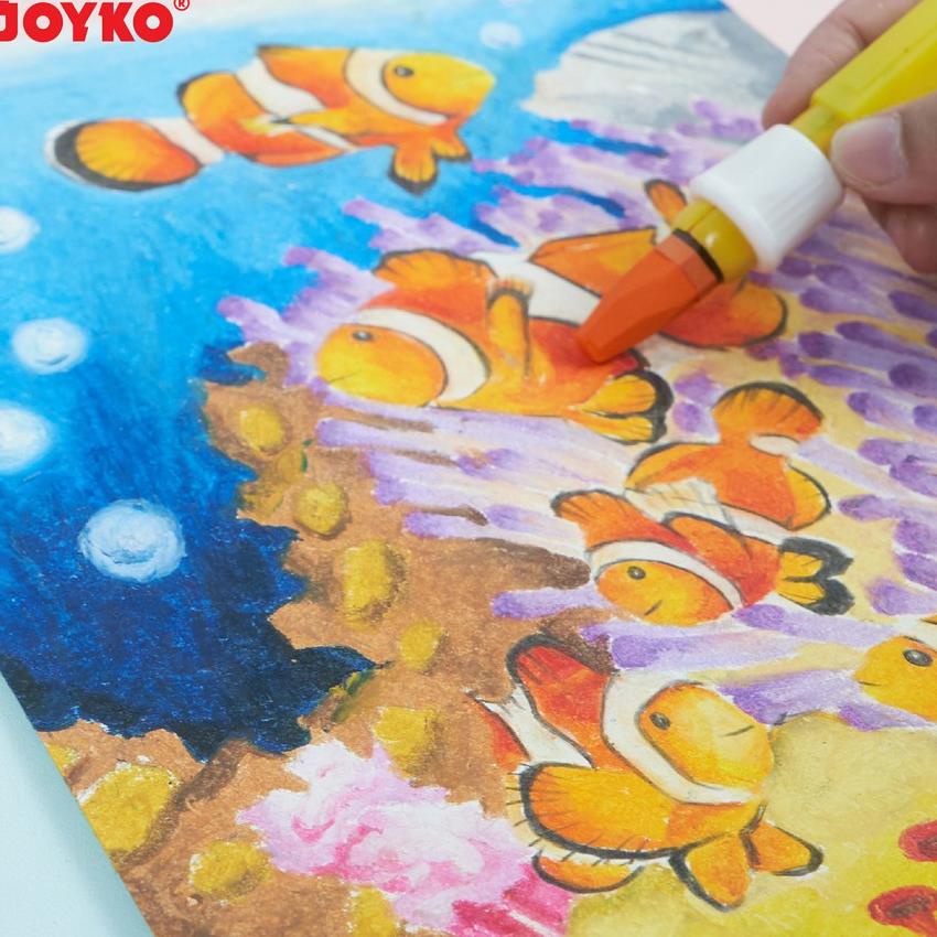 

Super Untung--Crayon / Oil Pastels Joyko ( 12 - 72 ) Warna - 7.5 x 1 cm
