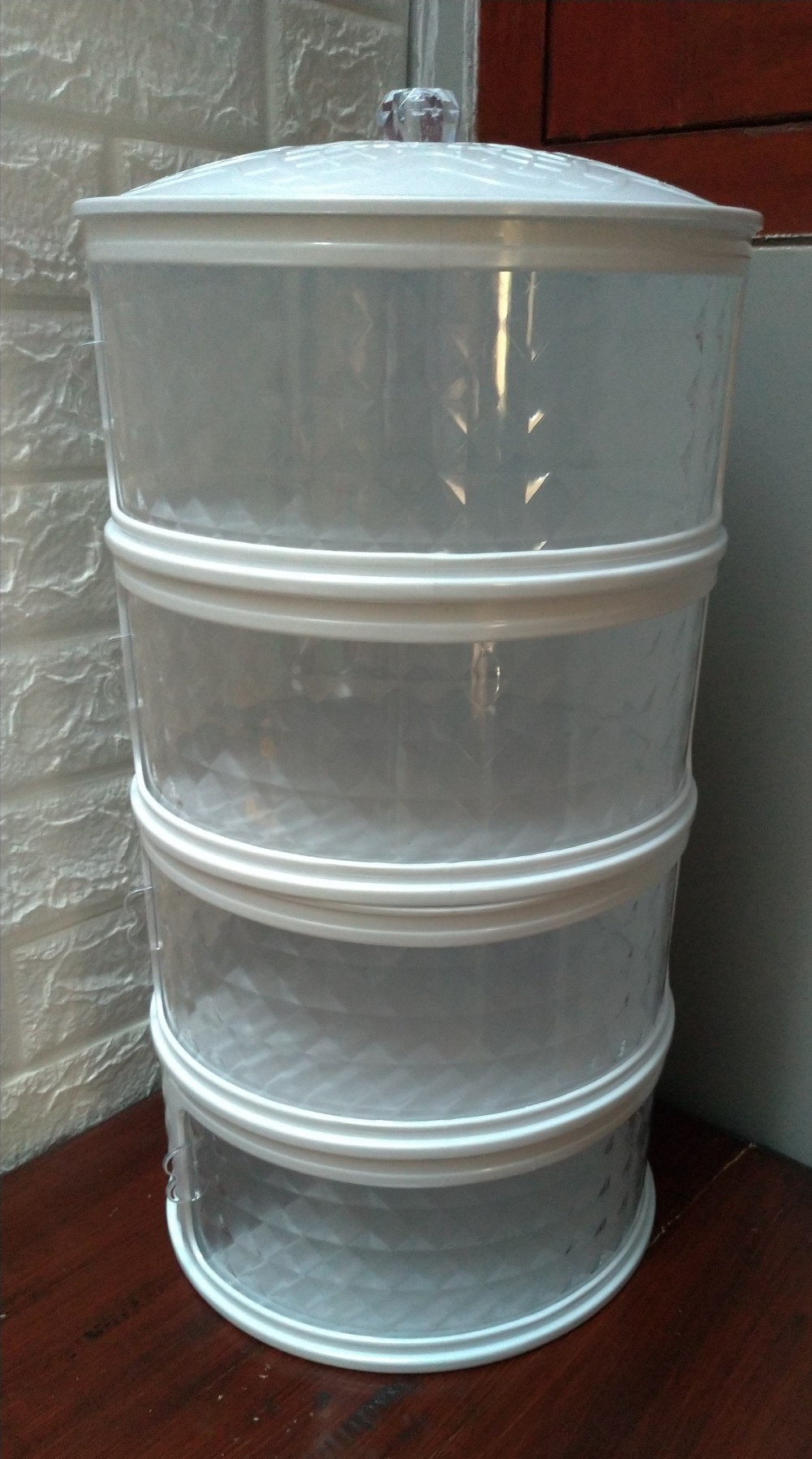 Food Storage Modern 4 Box Diamond/tudung Saji Mewah / Rak Makan Sultan Susun