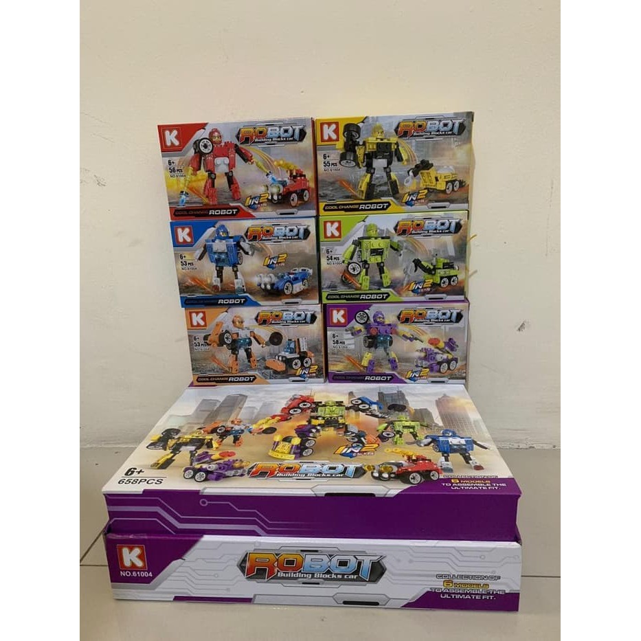 MAINAN LEGO TRANSFORMER 6 ROBOT GABUNG JADI 1 ROBOT BESAR MAINAN LEGO TRANSFORMER 6 ROBOT GABUNG JADI 1 ROBOT BESAR