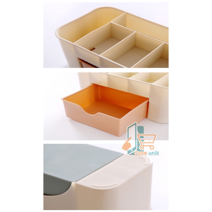 RT37 rak laci susun lemari penyimpanan plastik alat tulis kosmetik serbaguna multifungsi CS3622