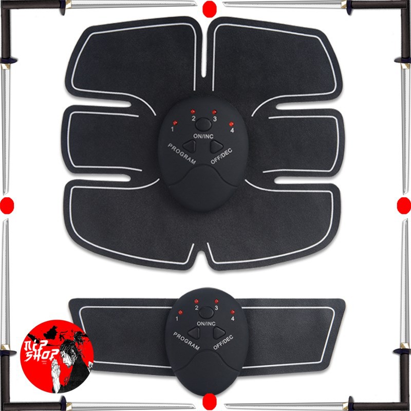 Alat Stimulator Terapi Otot Six Pack - Black