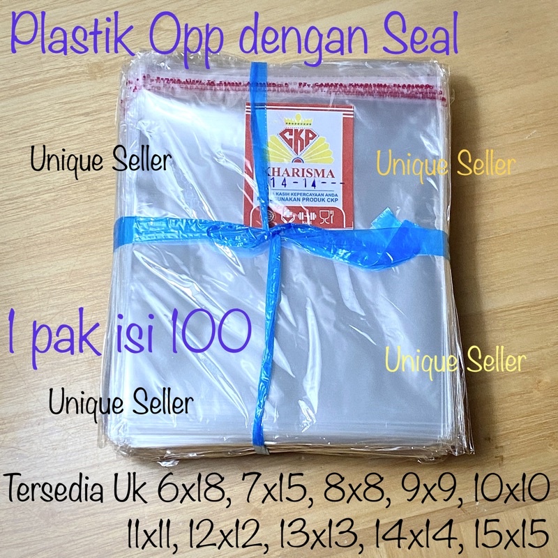 Plastik Opp Roti Kerupuk (SEAL/LEM) 6x18 7x15 8x15 8x8 10x10 11x11 12x12 13x13 14x14 15x15 cm isi 100 / Kantong Plastik Opp Kerupuk Seal / Plastik Opp Krupuk dengan Perekat 6x18 7x15 8x15 8x8 10x10 11x11 12x12 13x13 14x14 15x15