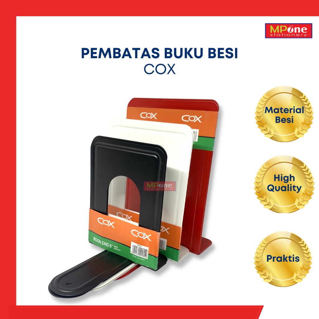 

(1 Pcs) Pembatas Buku Besi / Penyangga Buku / Sandaran Buku / Penahan Buku COX