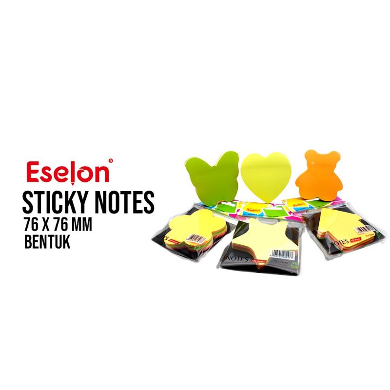 Sticky Notes Bentuk Lucu / Sticky Notes Eselon Karakter / Stickynotes 6 bentuk Murah