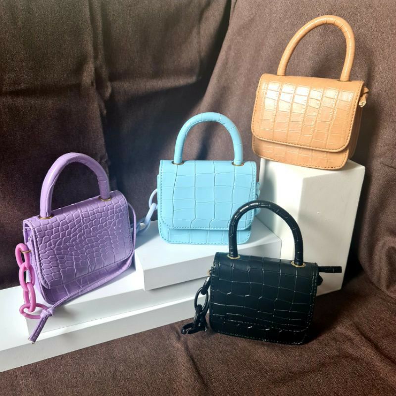 Tas croco mini rantai - tas wanita buaya  mini premium MIMI