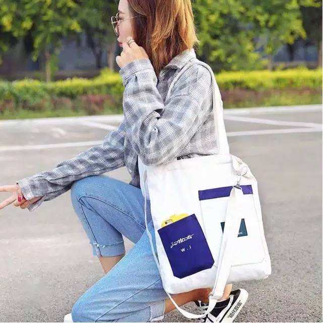 RAJA( COD ) SAKU DUA//NEW TOTE BAG MONSTA X DUA KALI EXO/TOTE BAG K pop FASHION ALA KOREA