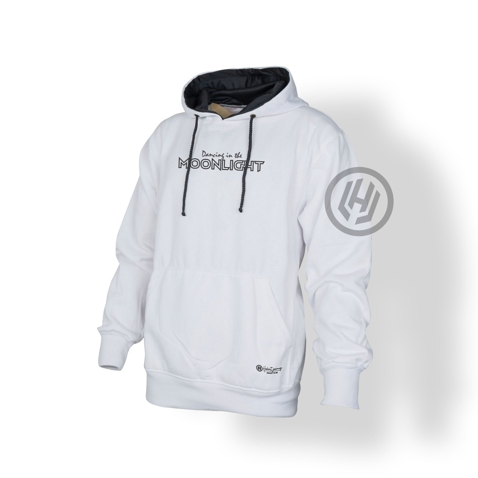 Sweater Hoodie Pria Putih Moonlight Original Distro Brand Hedent Street Style Hudie Switer Dewasa Ukuran M L XL XXL Unisex Berkualitas Model Kekinian