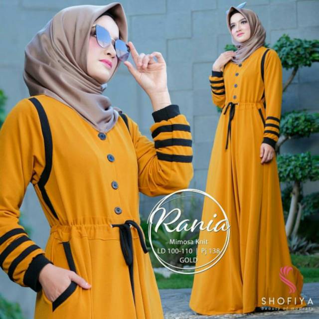 PROMO FASHION MUSLIMAH GAMIS SYARI RENATA JUMBO BUSUI WOLFIS MONALISA LD110CM FIT TO XL - BLACK