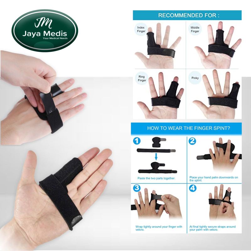 Korektor Jari Tangan - Finger Splint Brace Pemicu Fraktur 1pcs