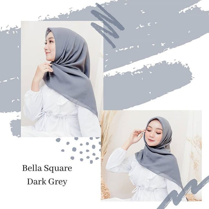 Kerudung Segiempat Polos BELLA SQUARE Hijab Pollycotton Jilbab Bela Grosir Murah PART 1-3