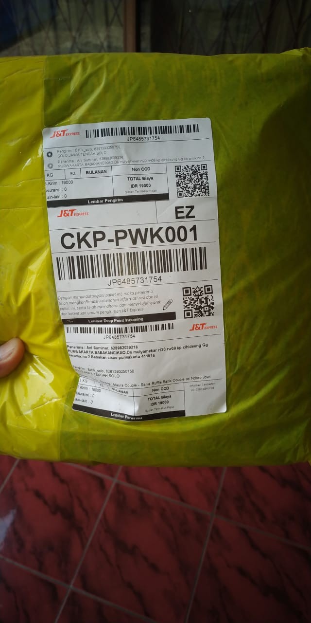 Maura Couple - Sania Ruffle Batik Couple Ori Ndoro Jowi Dnt Garansi Termurah - Kebaya Modern Solo