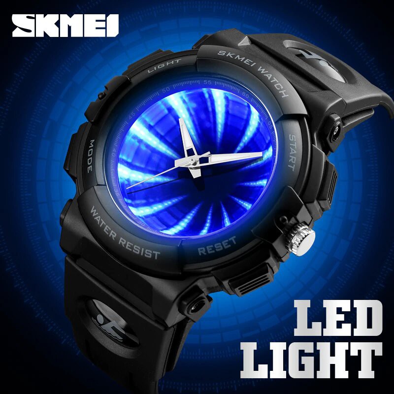 Jam Tangan Pria / SKMEI 1521 LED Light Watch/ Jam Tangan Digital Original / SKMEI