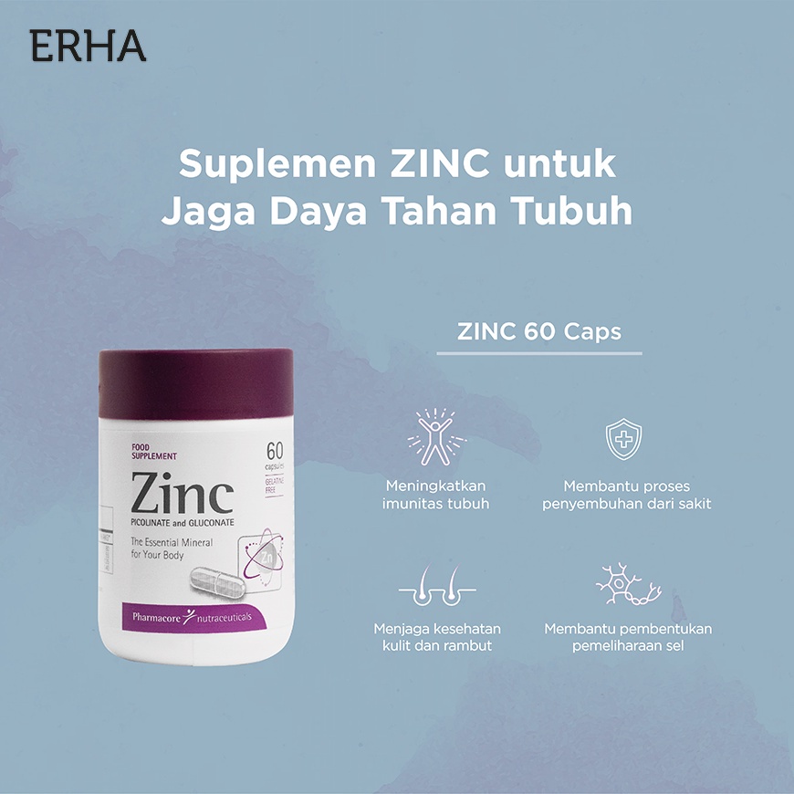 Erha Zinc Picolinate And Gluconate 60 Capsules