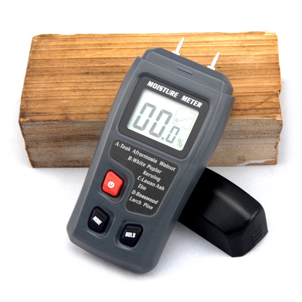 Wood Moisture Meter Kayu Kertas MT-10 Pengukur Kadar Air Paper LCD Display MT10 MT-10 EMT01