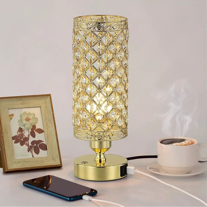 lampu tidur tabung kristal lampu hias lampu ruang tamu crystal kado