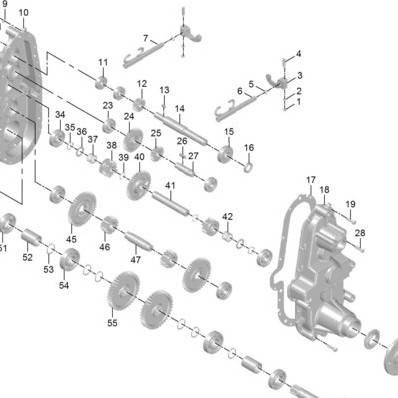 CASE L casing GEAR blok kiri Traktor E85 Original Quick
